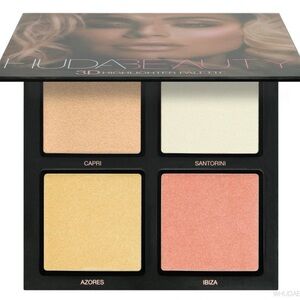HUDA BEAUTY 3D Highlighter Palette - Capri, Santorini, Azores, Ibiza
